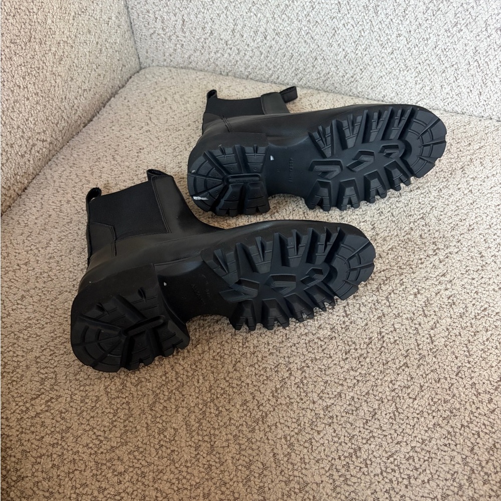 All Saints Black Leather Boots - Picture 2 of 5
